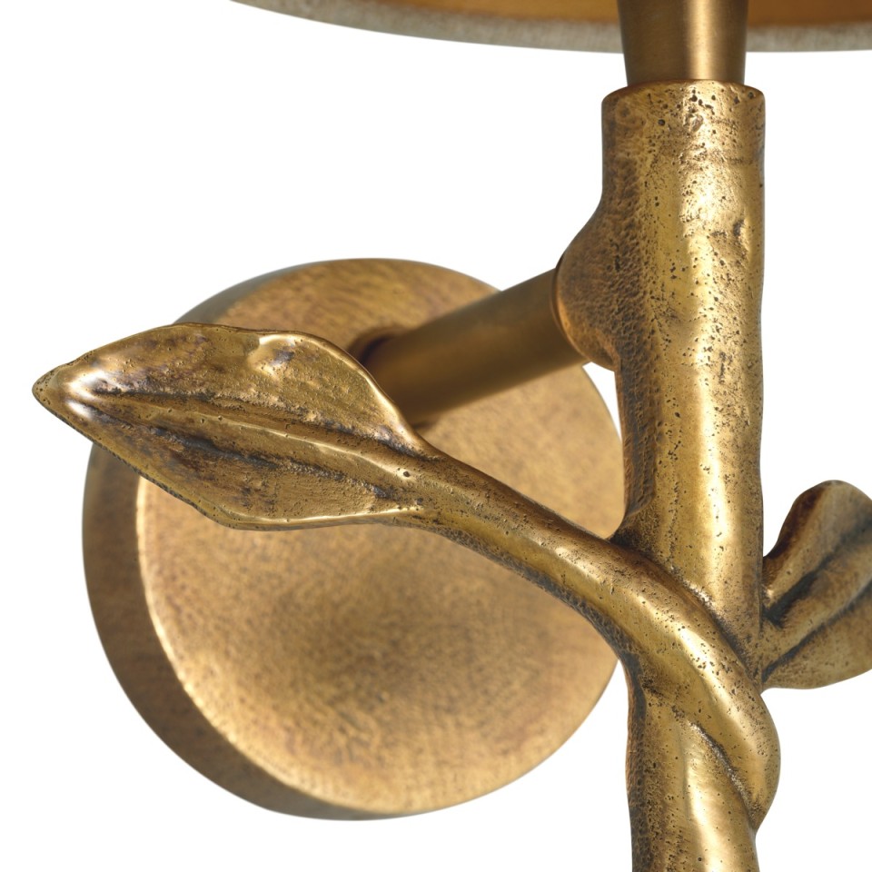 Farini wall lamp vintage brass/beige 46 cm