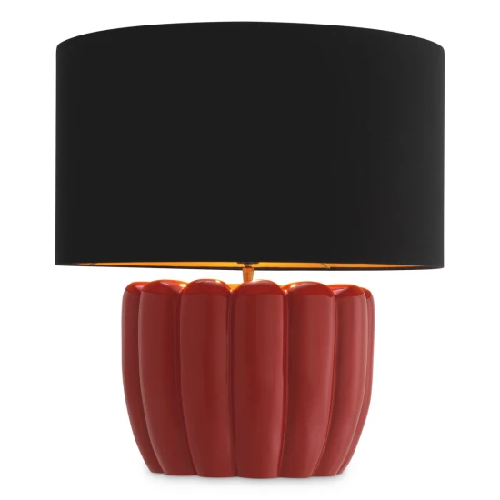 Barocco table lamp red/black 59.5 cm