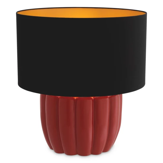 Barocco table lamp red/black 59.5 cm