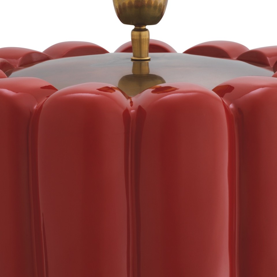 Barocco bordslampa röd/svart 59,5 cm