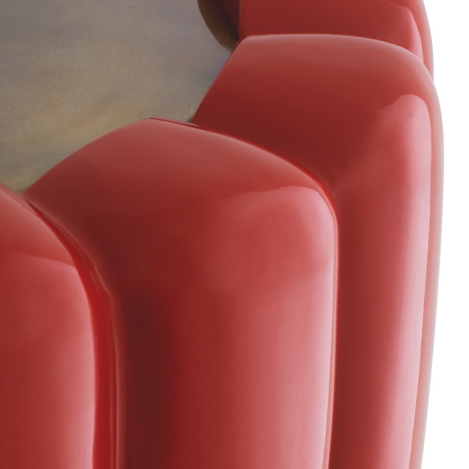 Barocco bordslampa röd/svart 59,5 cm