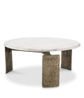 Bodega coffee table antique brass/beige marble 100 cm