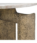 Bodega side table antique brass/beige marble 60 cm