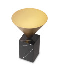 Nota side table brushed brass/black marble 42 cm