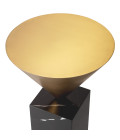 Nota side table brushed brass/black marble 42 cm