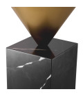Nota side table brushed brass/black marble 42 cm