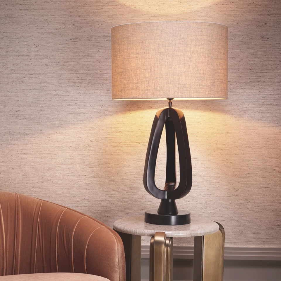 Albion sidobord antik mässing/beige marmor 52,5 cm Eichholtz Albion sidobord antik mässing/beige marmor 52,5 cm