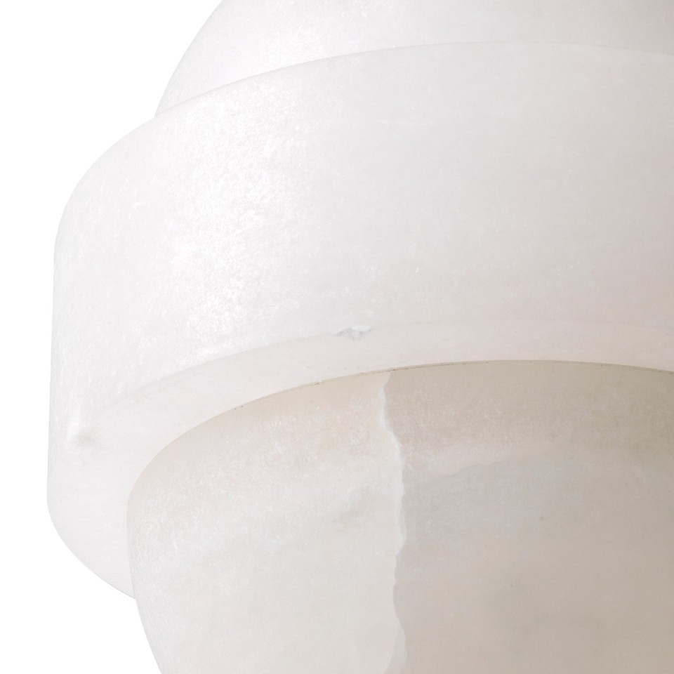 Icarus antikmässing/alabaster ljuskrona 45 cm