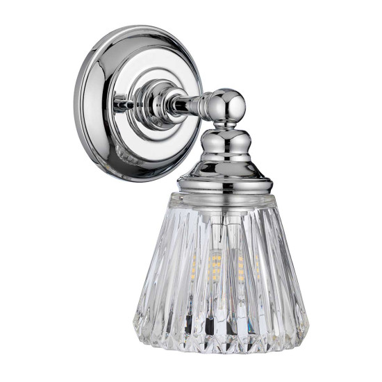 Keynes 1 Vägglampa Polerad Krom/Glas 25cm IP44 Keynes 1 Vägglampa Polerad Krom/Glas 25cm IP44