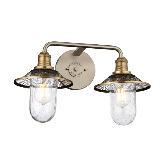 Rigby 2 Vägglampa Nickel/Mässing/Glas 30,1cm IP44 Rigby 2 Vägglampa Nickel/Mässing/Glas 30,1cm IP44