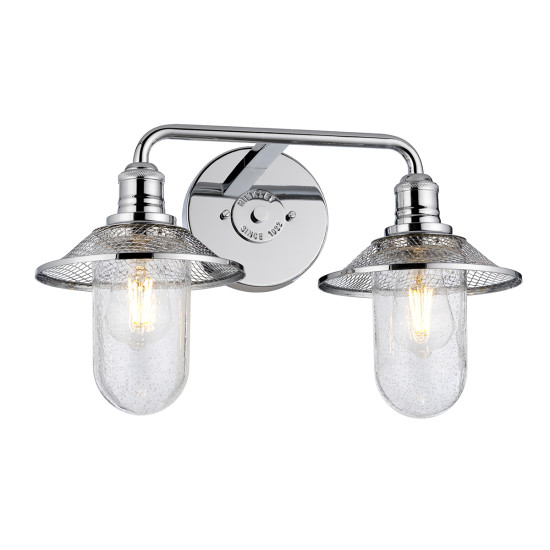 Rigby 2 Vägglampa Polerad Krom/Glas 30,1cm IP44 Rigby 2 Vägglampa Polerad Krom/Glas 30,1cm IP44