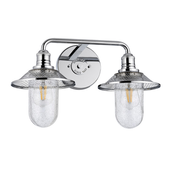 Rigby 2 Vägglampa Polerad Krom/Glas 30,1cm IP44 Rigby 2 Vägglampa Polerad Krom/Glas 30,1cm IP44