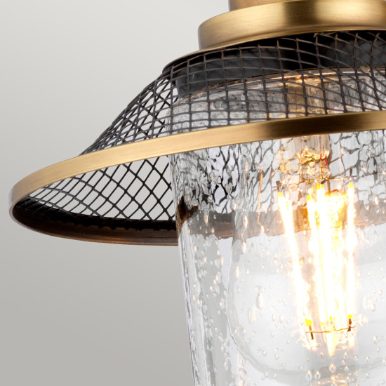 Rigby 3 Wall Lamp Nickel/Brass/Glass 30.4cm IP44 Rigby 3 Wall Lamp Nickel/Brass/Glass 30.4cm IP44