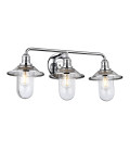 Rigby 3 Wall Lamp Polished Chrome/Glass 30.4cm IP44 Elstead Lighting Rigby 3 Wall Lamp Polished Chrome/Glass 30.4cm IP44