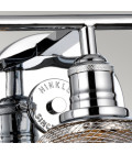 Rigby 3 Wall Lamp Polished Chrome/Glass 30.4cm IP44 Elstead Lighting Rigby 3 Wall Lamp Polished Chrome/Glass 30.4cm IP44