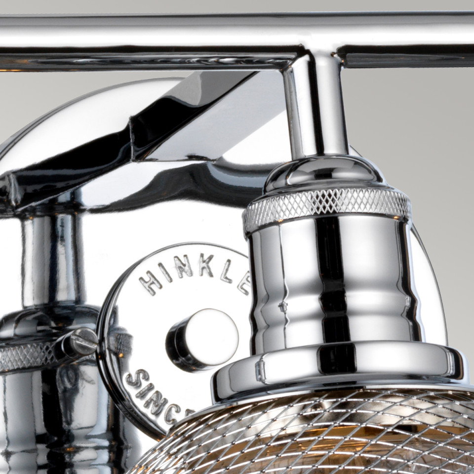 Rigby 3 Wall Lamp Polished Chrome/Glass 30.4cm IP44 Elstead Lighting Rigby 3 Wall Lamp Polished Chrome/Glass 30.4cm IP44