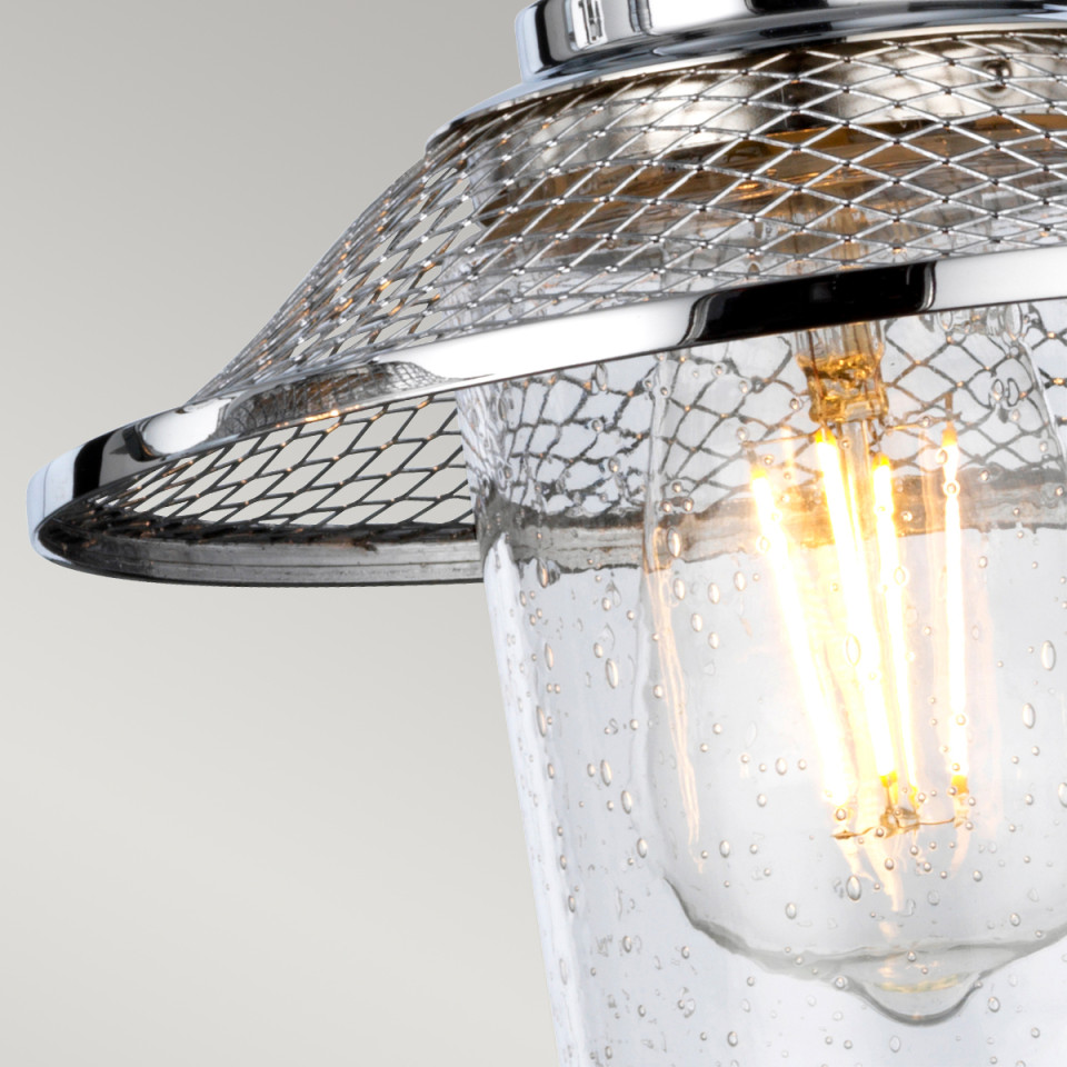 Rigby 3 Wall Lamp Polished Chrome/Glass 30.4cm IP44 Elstead Lighting Rigby 3 Wall Lamp Polished Chrome/Glass 30.4cm IP44