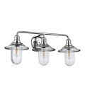 Rigby 3 Wall Lamp Polished Chrome/Glass 30.4cm IP44 Elstead Lighting Rigby 3 Wall Lamp Polished Chrome/Glass 30.4cm IP44