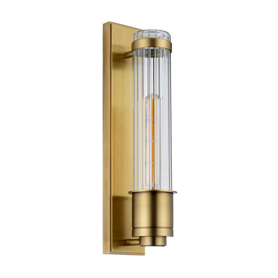 Wellington 1 Wall Lamp Aged Brass/Glass 40cm IP44 Wellington 1 Wall Lamp Aged Brass/Glass 40cm IP44