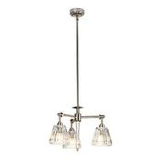 Agatha 3-ljus Taklampa Borstad Nickel 47cm