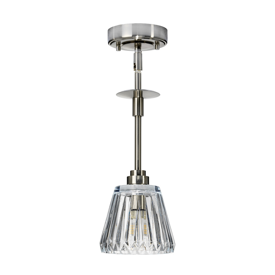 Agatha 1-ljus Taklampa Borstad Nickel 13cm