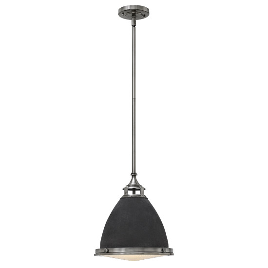 Amelia 1-ljus Medium Taklampa Åldrad Zink 32cm