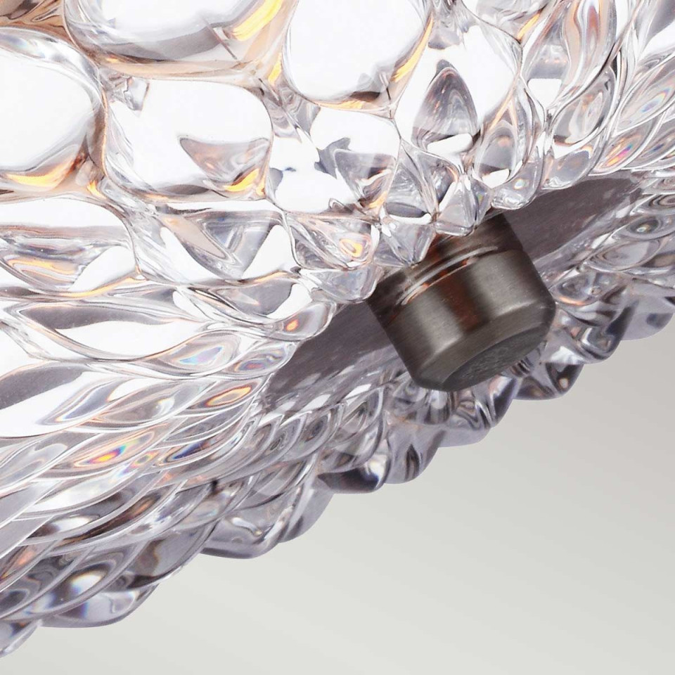 Botanic 3 light medium plafond dark aged brass 40.6cm Feiss Botanic 3 light medium plafond dark aged brass 40.6cm