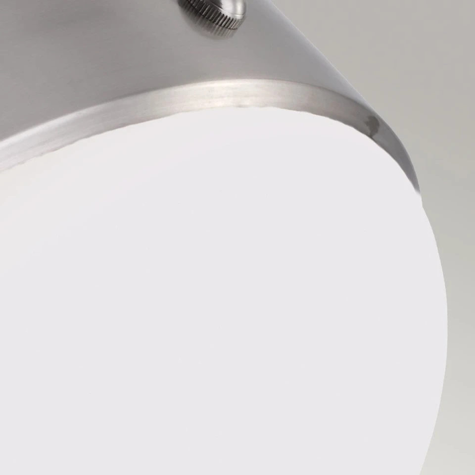 Cadence 2 light plafond brushed steel 33cm