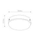 Cadence 2 light plafond brushed steel 33cm