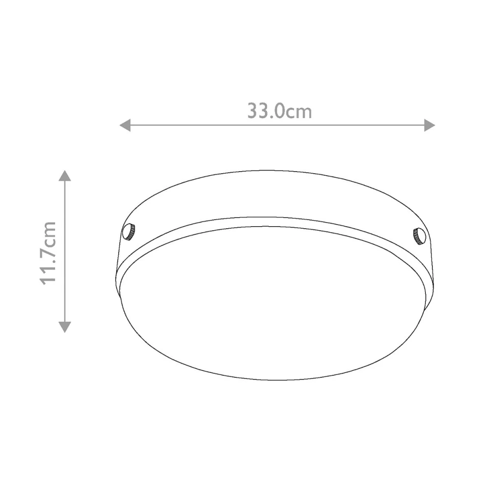 Cadence 2 light plafond brushed steel 33cm