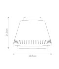Carter 1 light plafond matte white 28.1cm Feiss Carter 1 light plafond matte white 28.1cm