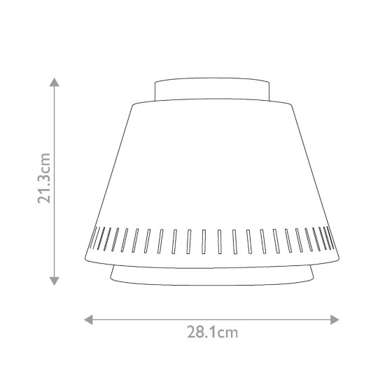 Carter 1 plafond matt vit 28.1cm