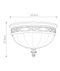 Drawing Room 3 light plafond walnut 35.6cm Feiss Drawing Room 3 light plafond walnut 35.6cm
