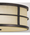 Fusion 3 light plafond grecian bronze 34.3cm Feiss Fusion 3 light plafond grecian bronze 34.3cm