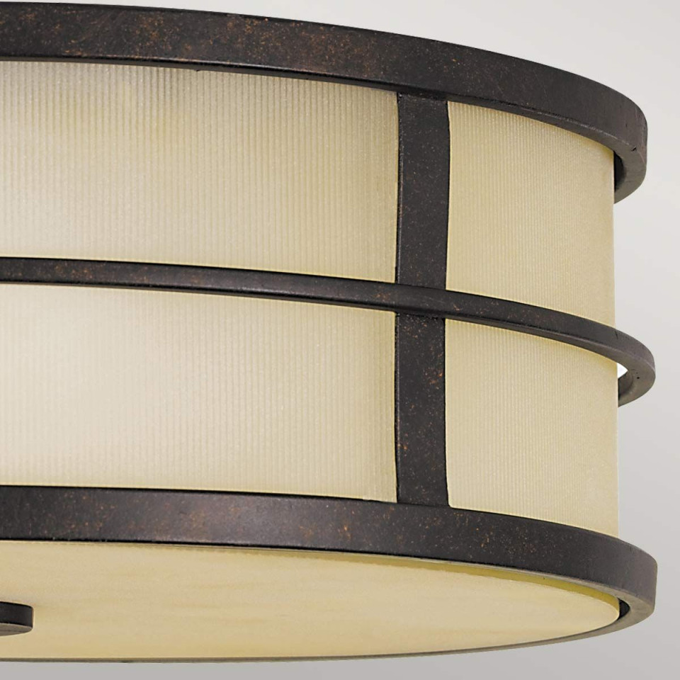 Fusion 3 light plafond grecian bronze 34.3cm Feiss Fusion 3 light plafond grecian bronze 34.3cm