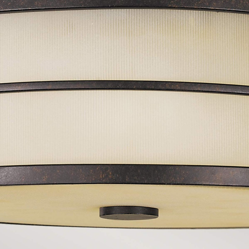 Fusion 3 light plafond grecian bronze 34.3cm Feiss Fusion 3 light plafond grecian bronze 34.3cm
