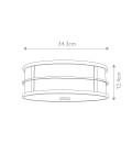 Fusion 3 light plafond grecian bronze 34.3cm Feiss Fusion 3 light plafond grecian bronze 34.3cm