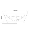 Harrow 2 light plafond polished nickel 34.9cm