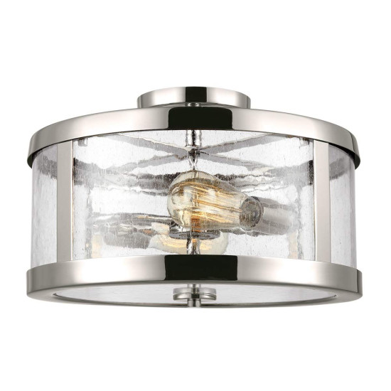 Harrow 2 light semi-flush plafond polished nickel 38.1cm Harrow 2 light semi-flush plafond polished nickel 38.1cm