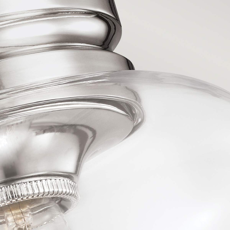 Hounslow 1 light plafond polished nickel 22.9cm Feiss Hounslow 1 light plafond polished nickel 22.9cm