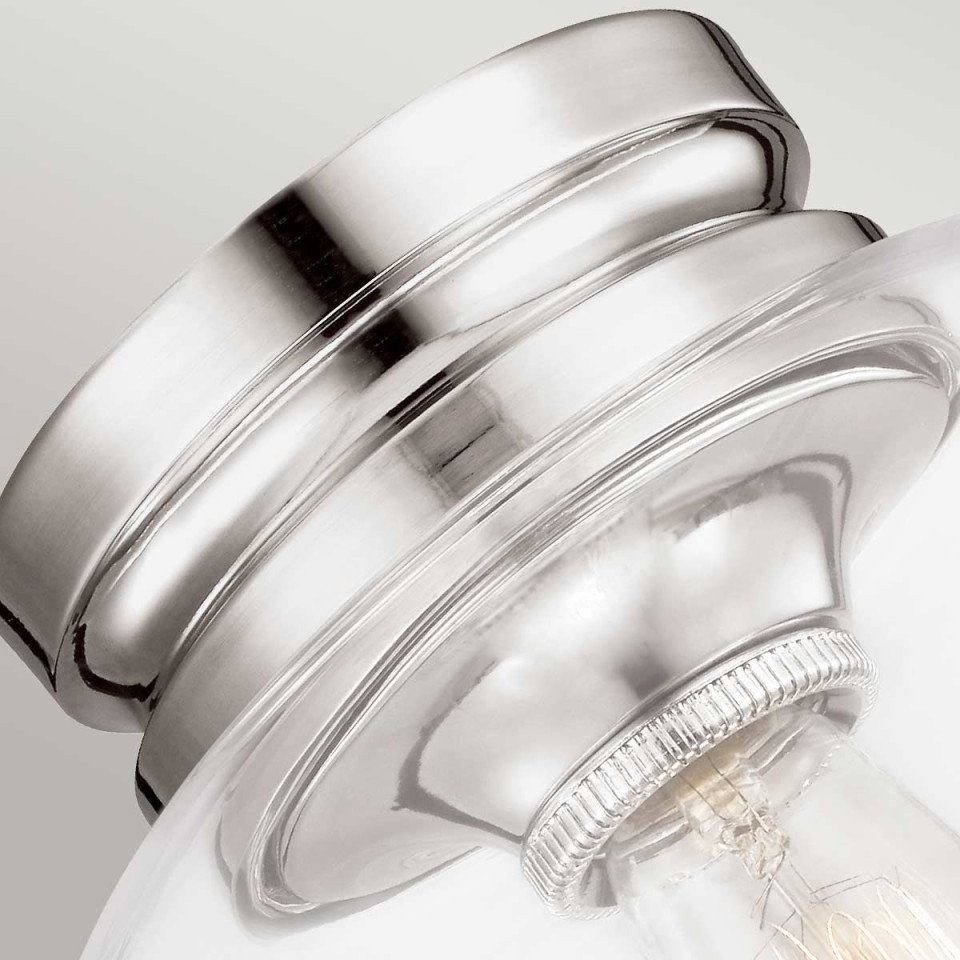 Hounslow 1 light plafond polished nickel 22.9cm Feiss Hounslow 1 light plafond polished nickel 22.9cm