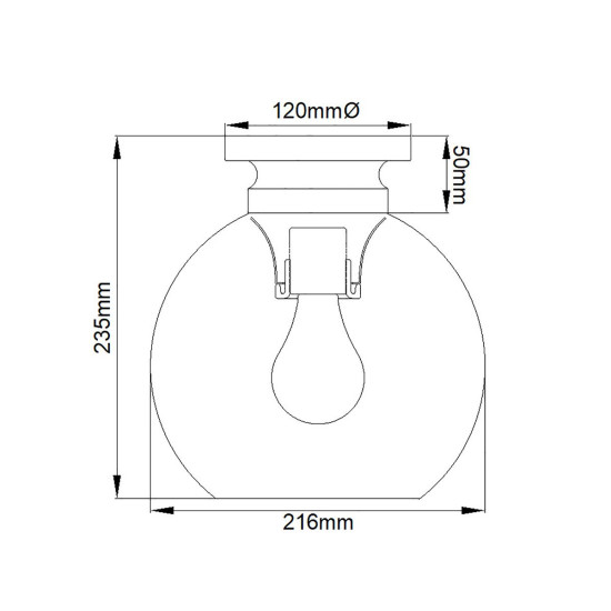 Tabby 1 light plafond polished nickel 23.5cm Tabby 1 light plafond polished nickel 23.5cm
