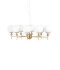 Astrid Chandelier Brass/White 85cm