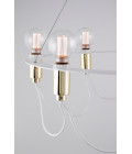 Cables Chandelier Brass/White 60cm