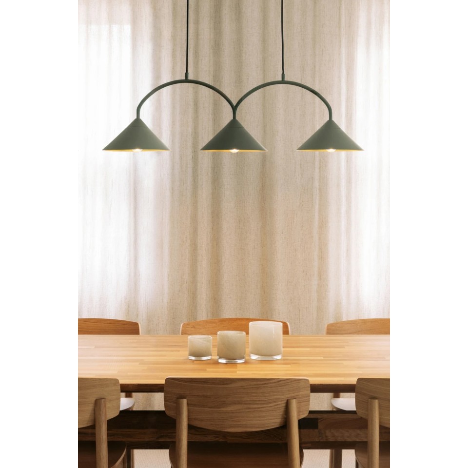 Curve 3 taklampa i olika färger 95 cm