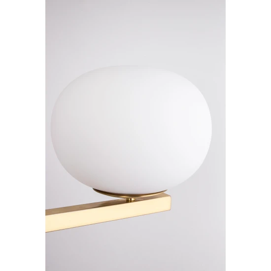 Gemini Chandelier Brass/White 87cm