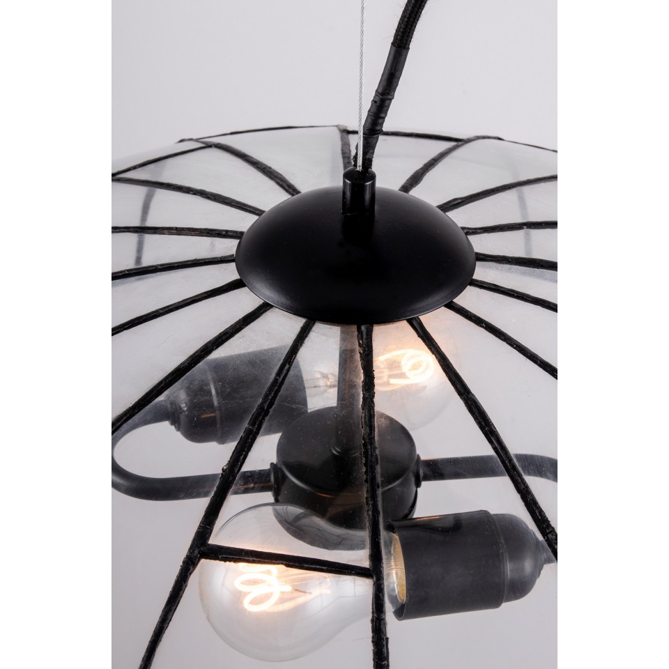 Ombrello taklampa klar/svart 60cm