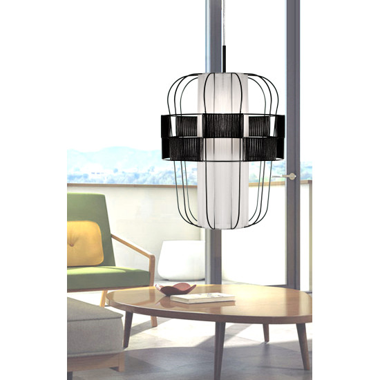 Wind Ceiling Light Black 40cm