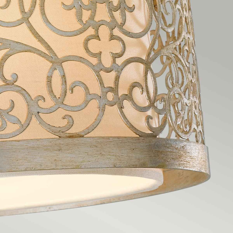 Arabesque 2 light plafond silver 37.5cm Elstead Lighting Arabesque 2 light plafond silver 37.5cm
