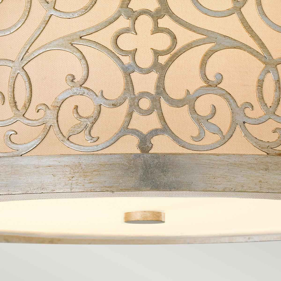 Arabesque 2 light plafond silver 37.5cm Elstead Lighting Arabesque 2 light plafond silver 37.5cm